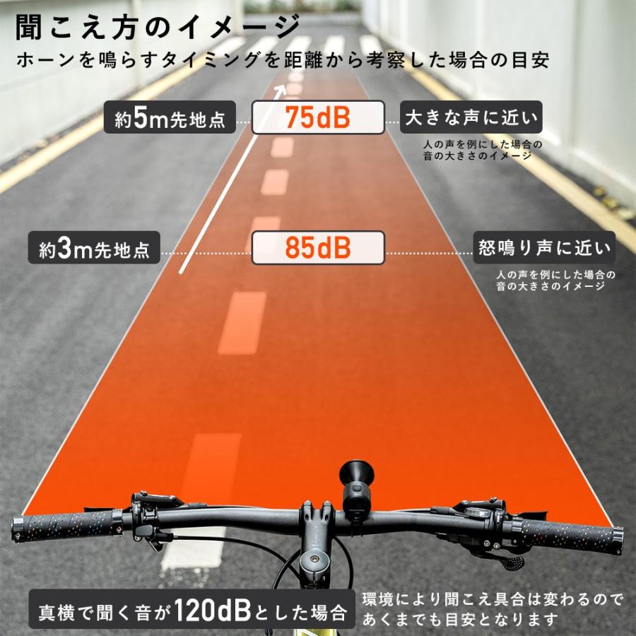 ROCKBROS 自転車 ベル 電子ホーン 電子ベル 大音量 120dB トランペット
