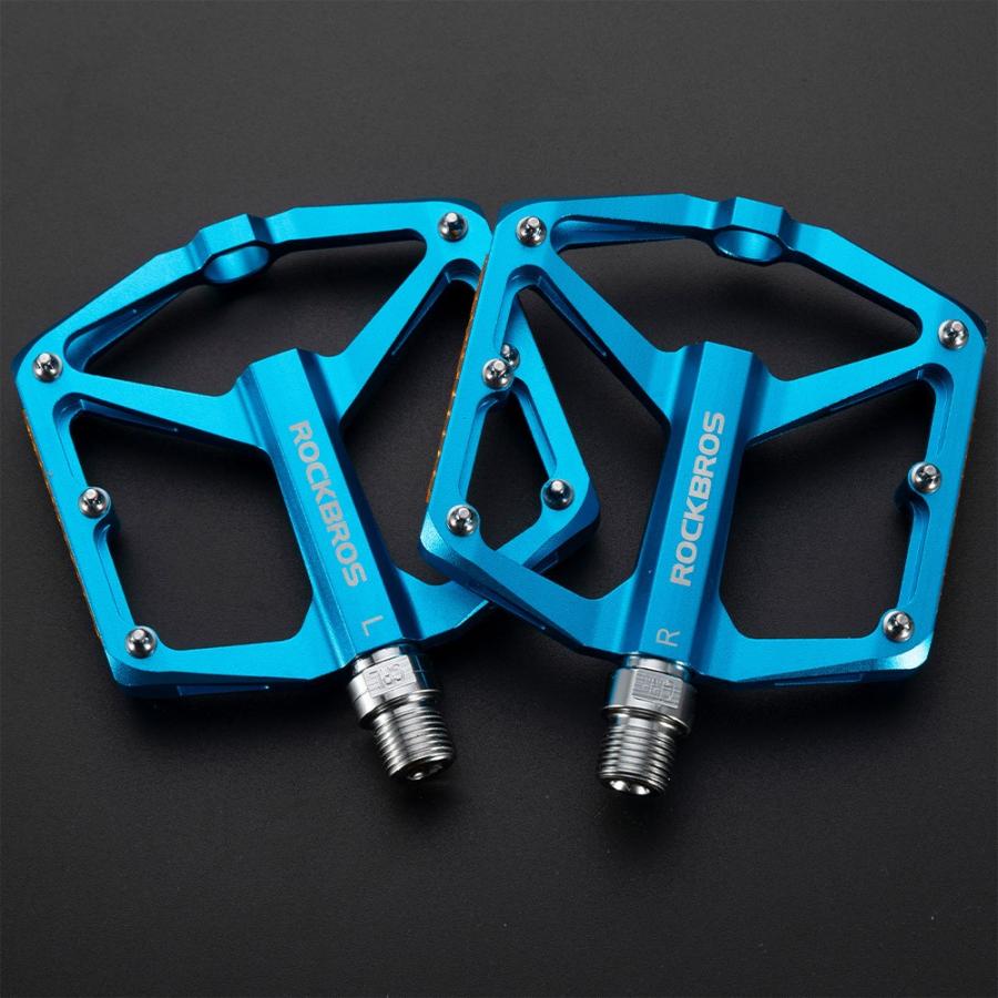 ROCKBROS 【200円OFFクーポン】ペダル 自転車 フラット 反射板 9