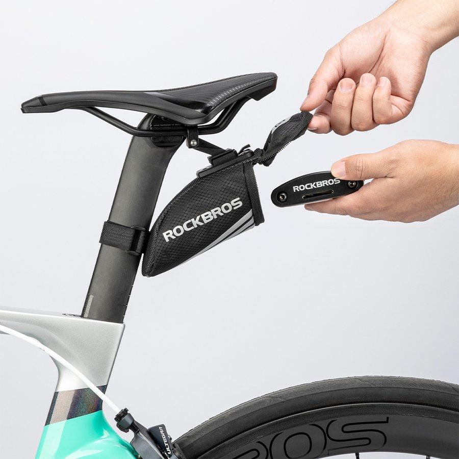 自転車 サドルバッグ 小型 軽量 シートバッグ 反射材付き 取り付け簡単