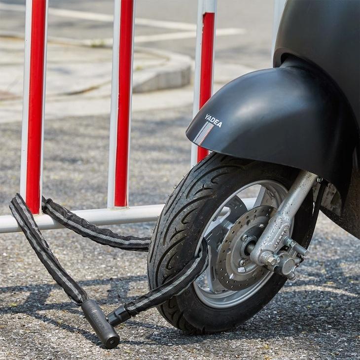 鍵 チェーンロック 自転車 バイク用 約6mm厚 気密溶接頑丈チェーン 