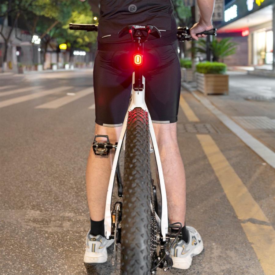自転車 ライト テールライト リアライト 後ろ オートモード機能 LED 赤色光 防水 USB充電式 マウントセット