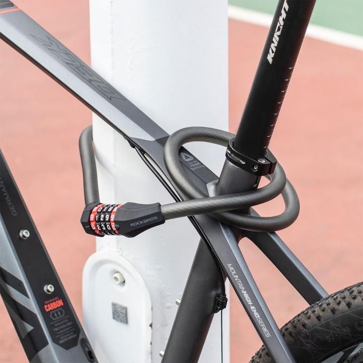 ROCKBROS 極太 5桁式ダイヤルロック ワイヤーロック 鍵 自転車用 ROCKBROS 極太 5桁式ダイヤルロック ワイヤーロック 鍵 自転車用