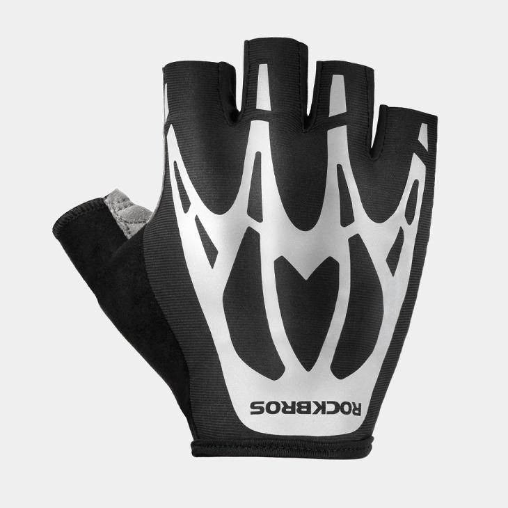 自転車グローブ スカル 春用夏用ハーフフィンガーグローブ 秋用