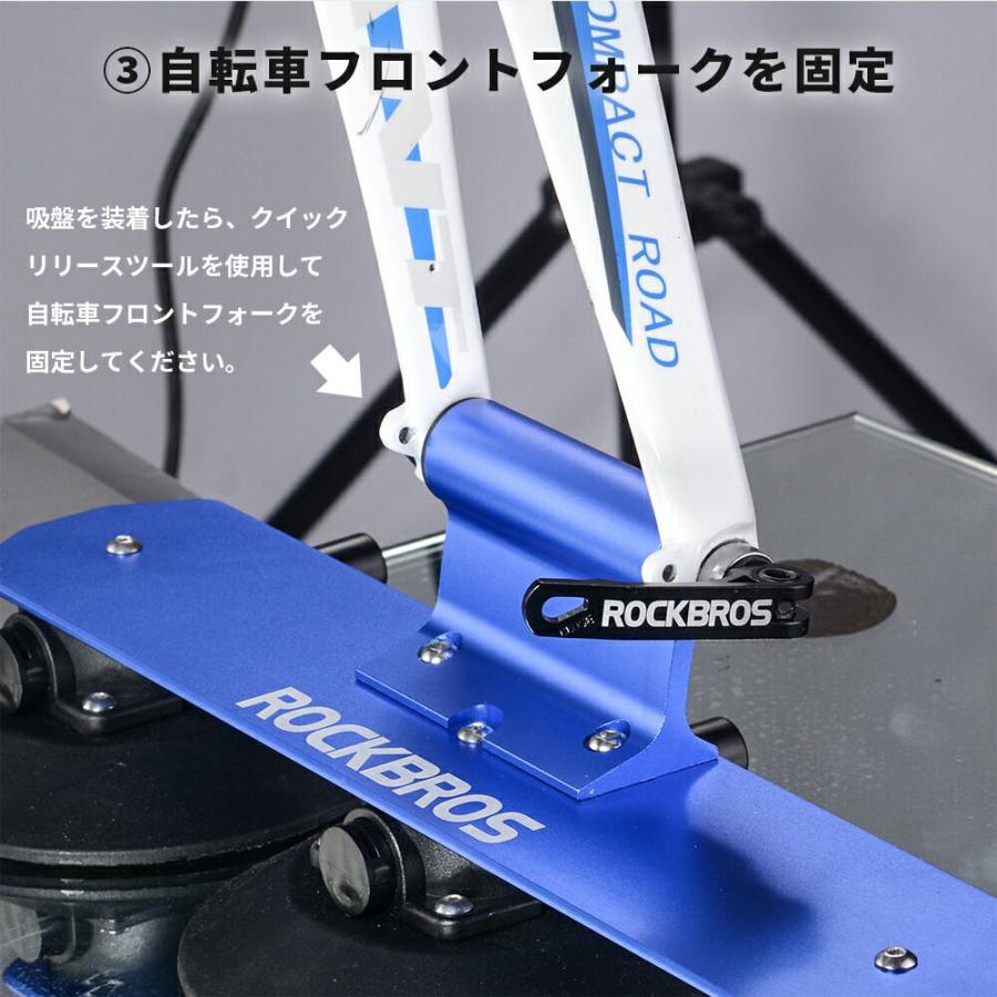 サイクルキャリア ルーフキャリア吸盤式 3台積み 全4色 ROCKBROS