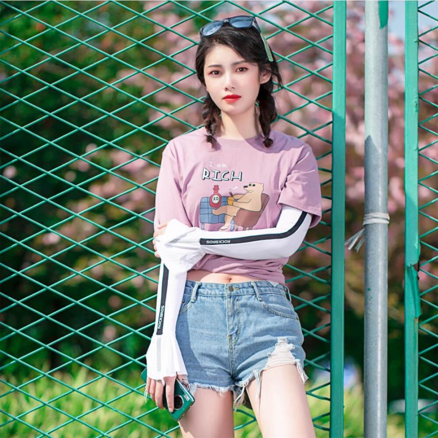 フレア アームカバー 接触冷感 アームカバー 冷感 腕カバー Uvカット Spf50 Zx Rob Xt043w 自転車の一勝堂 通販 Yahoo ショッピング