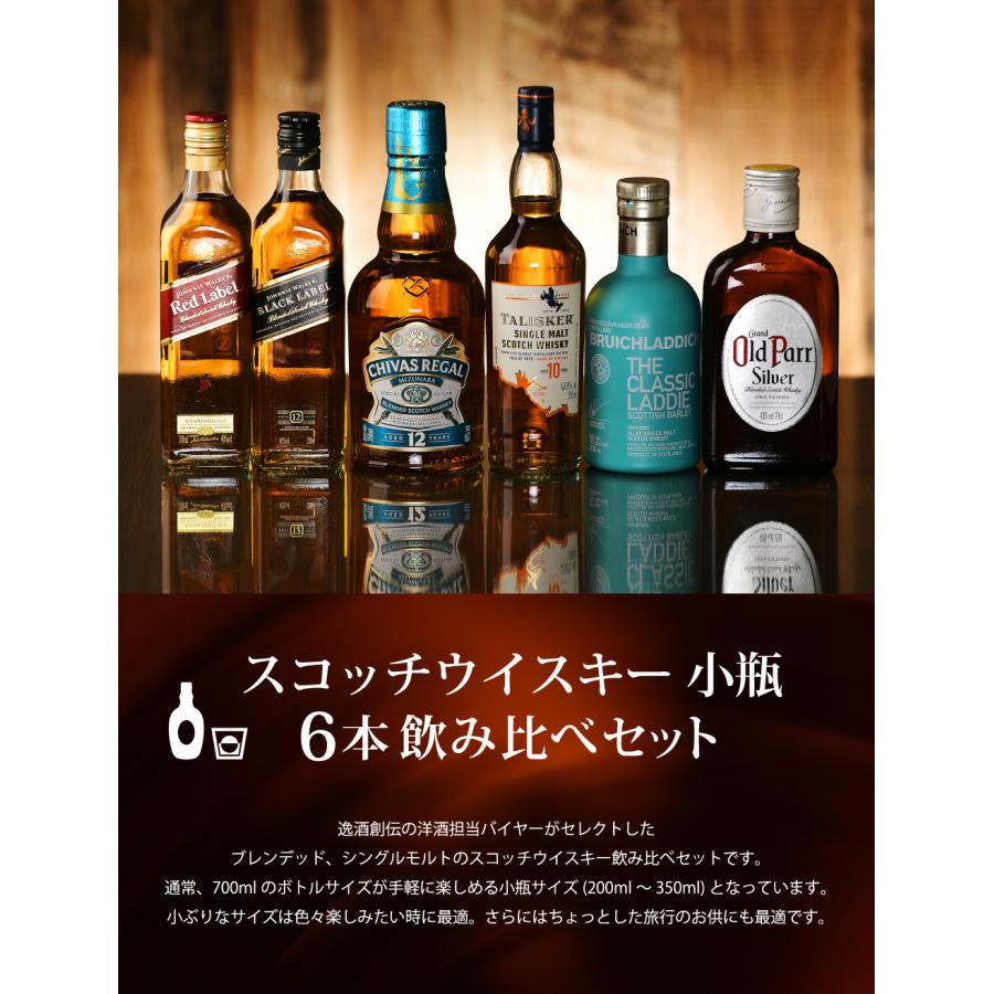 スコッチウイスキー 小瓶 6本 飲み比べセット ミニボトル 逸酒創伝