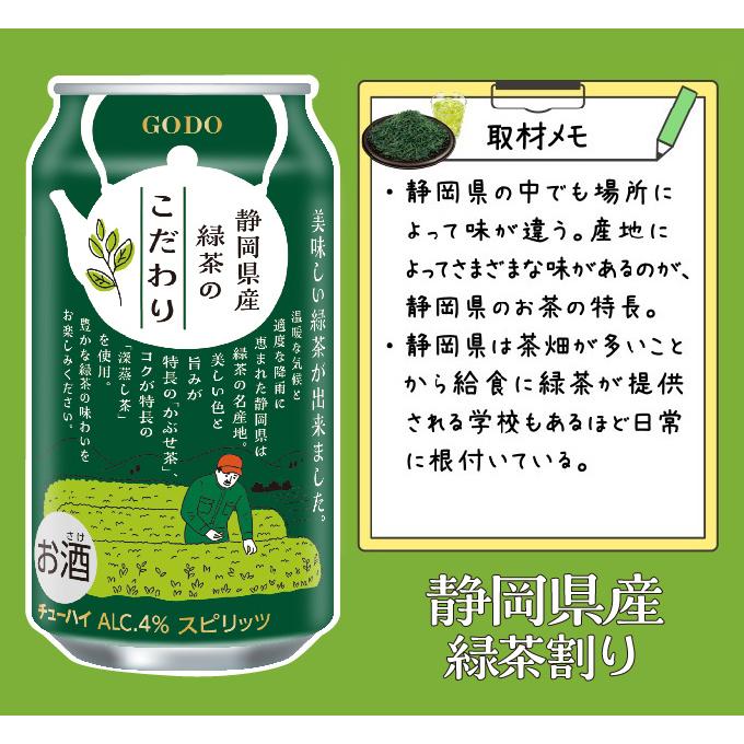 NIPPON PREMIUM 静岡県産緑茶割り 340ml 48本 2ケース｜isshusouden-2｜02