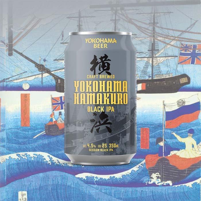神奈川県 横浜ビール ハマクロ 黒ビール 缶 350ml  × 2ケース / 48本｜isshusouden-2｜02
