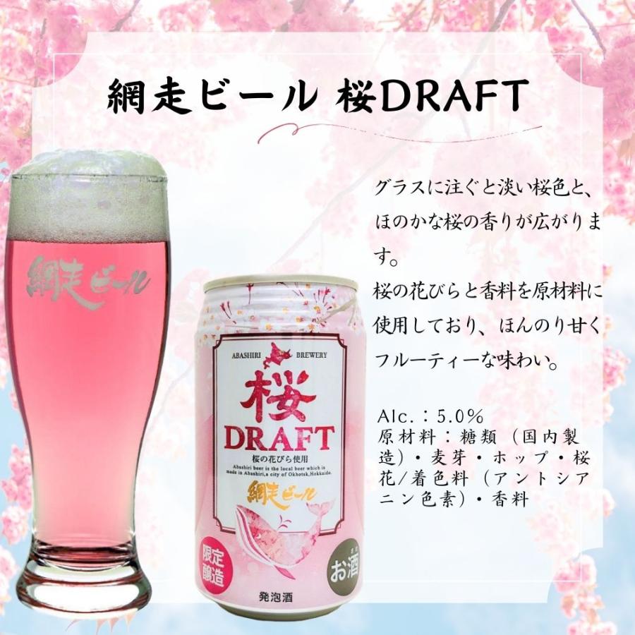 網走ビール 限定 桜DRAFT 缶 350ml 48本 2ケース クラフトビール