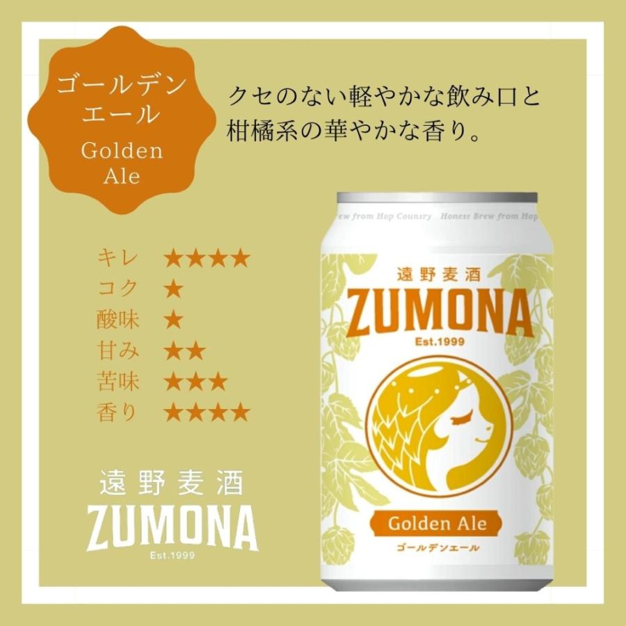 遠野麦酒 ZUMONA ズモナビール ゴールデンエール 缶 350ml 24本 (1