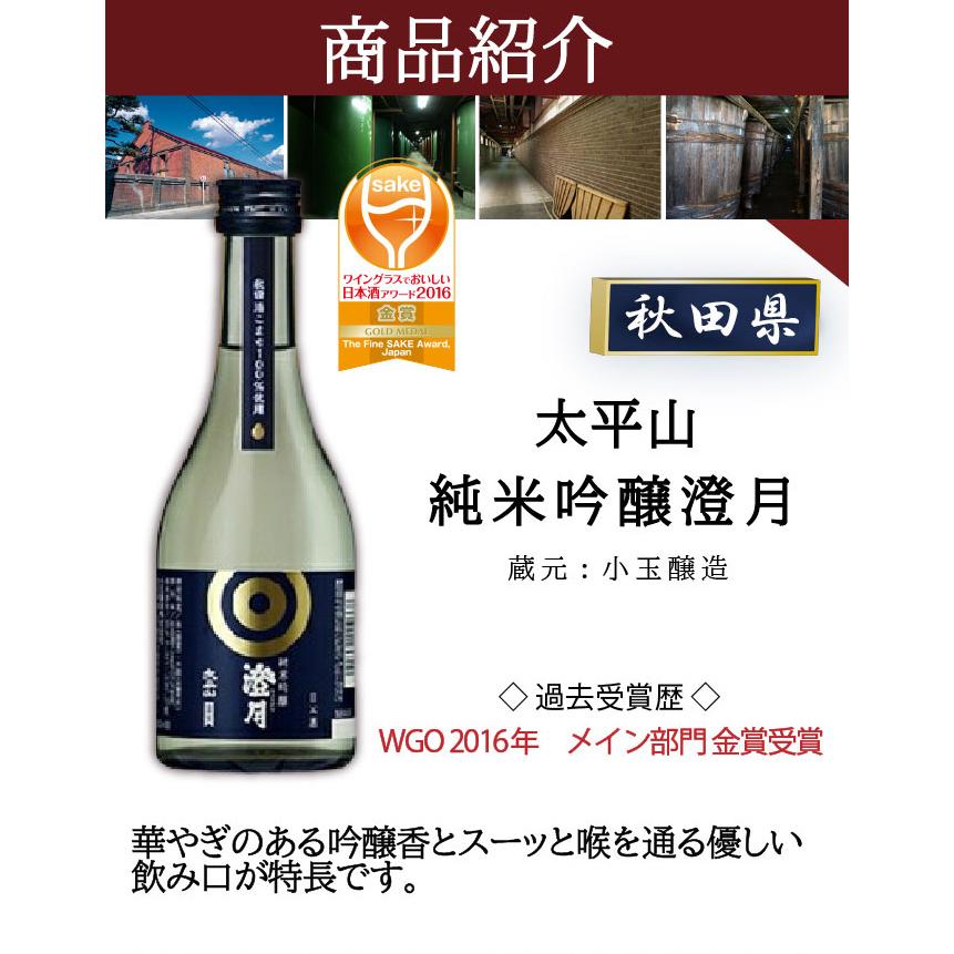 WGO受賞 大満足！ 小瓶6本飲み比べセット 日本酒 太平山 越後鶴亀