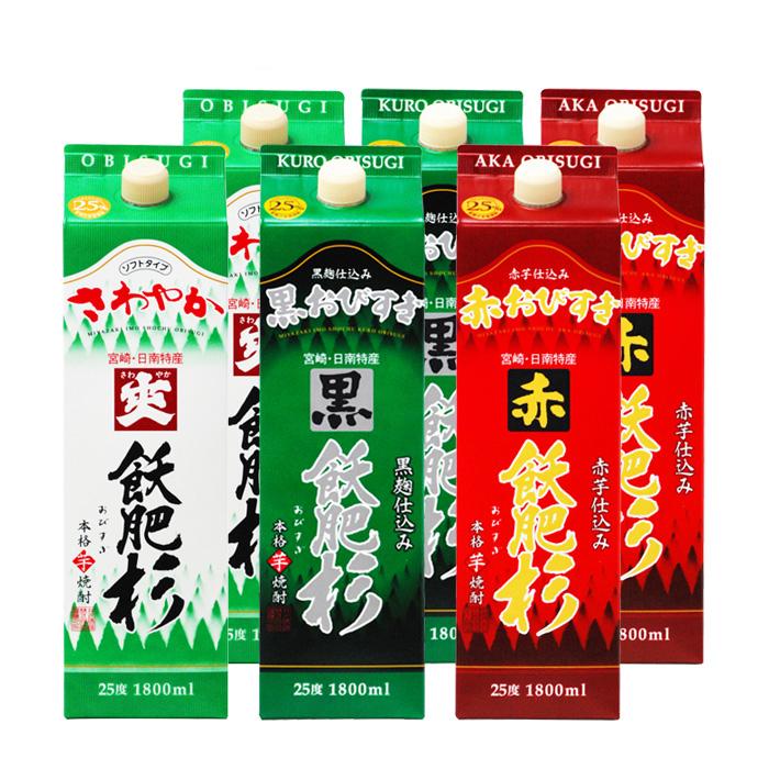 飲料・酒 飫肥杉1800ml 25度紙パック 6本セット 元箱入