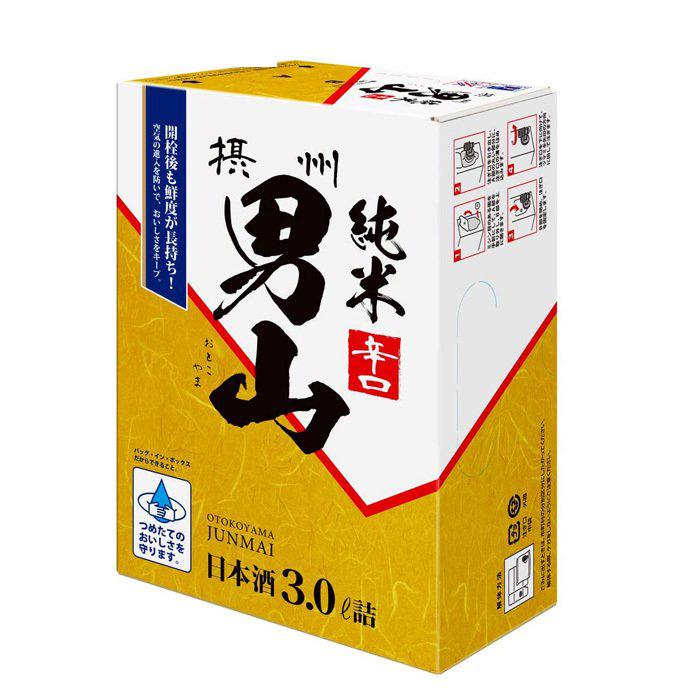 白雪  摂州男山  純米  ＢＩＢ 3L 3000ml 日本酒 小西酒造 バッグインボックス｜isshusouden