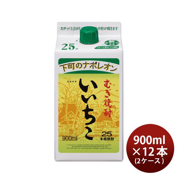 いいちこ 25度 パック 900ml 12本 2ケース 麦焼酎 焼酎 三和酒類｜isshusouden