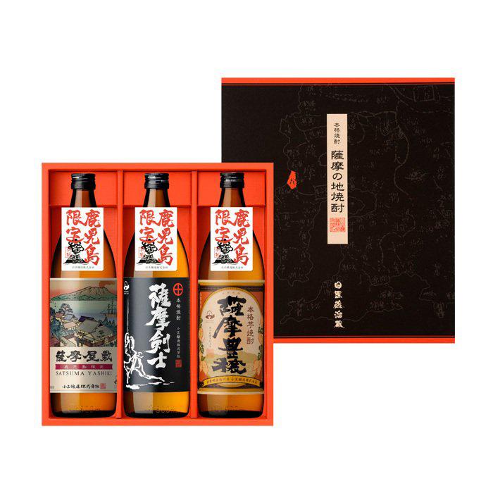 本格焼酎ギフト YKH-34 薩摩屋敷 薩摩剣士 薩摩豊穣 900ml 3本 飲み