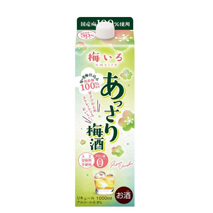 梅いろ あっさり梅酒 パック 1L 1000ml 1本 梅酒 国産 合同酒精｜isshusouden