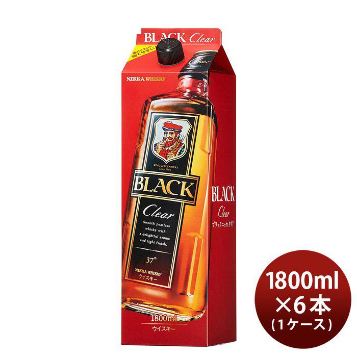 【新品未開封品】ウイスキー 6本セット 引越しのため破格で出品致します。 ブラックニッカ クリア 紙パック 1800ml 1.8L 6本 1ケース アサヒ