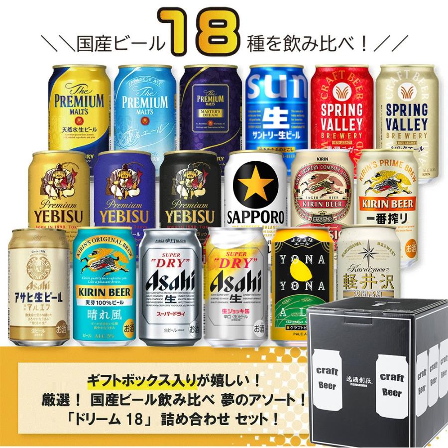 お祝い ビール 厳選！ 国産ビール飲み比べ 夢のアソートセット