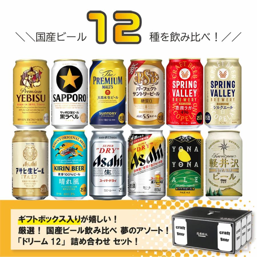 春 お祝い ビール 厳選！ 国産ビール飲み比べ 夢のアソートセット