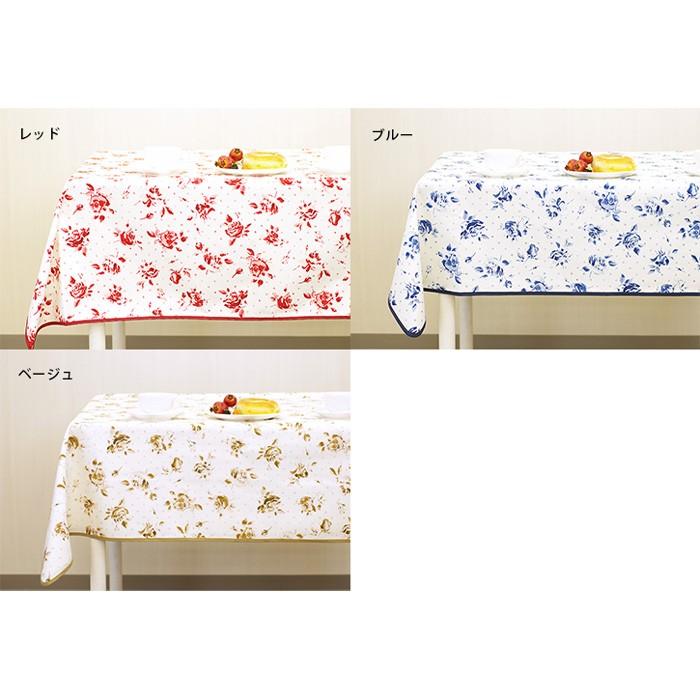 テーブルクロス　ドットローズ　140×140cm（はっ水加工） |  | 04