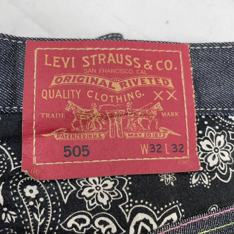 Levi's リーバイス デニム、ジーンズ パンツ Pants, Trousers Denim Pants, Jeans ATMOS別注 505 コラボ ペイズリー ストレッチ アトモス  10036712｜istitch-store｜03