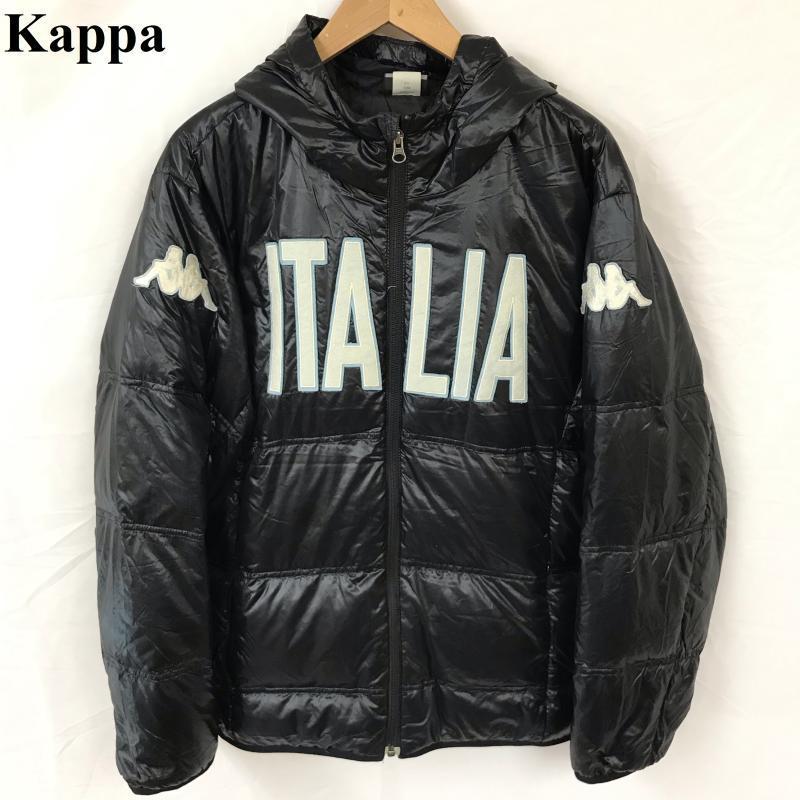 最高品質の Kappa カッパ ダウンジャケット ジャケット、上着 Jacket ITALIA ワッペン グースダウン フェザー フーディ 10043408 ダウンコート