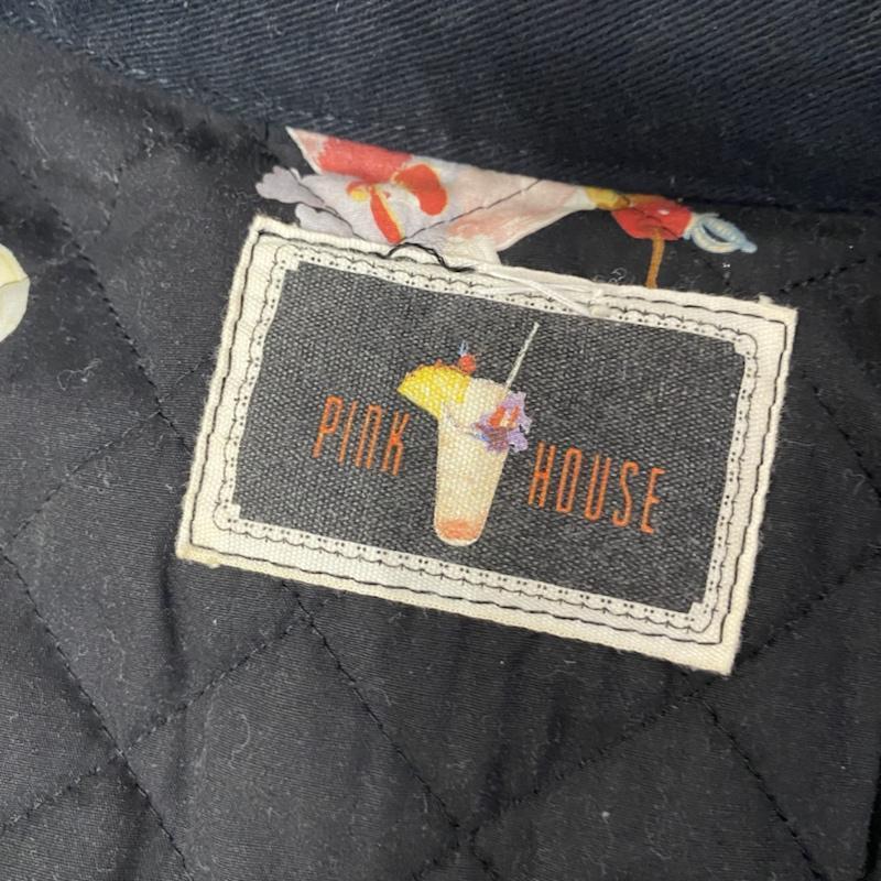 大特価 Pink House ピンクハウス ジャンパー ブルゾン ジャケット 上着 Jacket ブルゾン ネームワッペン 刺繍ワッペン ロゴ ブラック ブルゾン ジャンバー Www Icpit Org