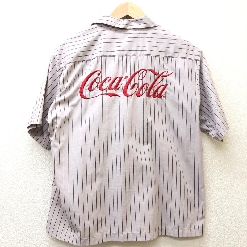 X-girl エックスガール 半袖 シャツ、ブラウス Shirt, Blouse ワッペン coca-cola コカコーラ ワーク 刺繍 オープンカラー 10052903｜istitch-store｜02