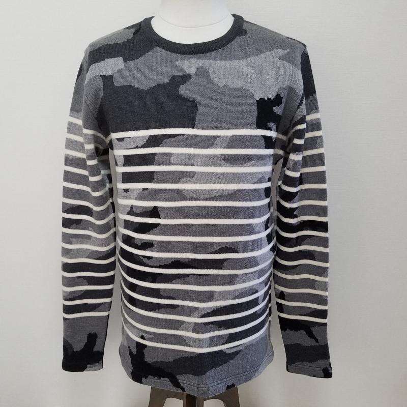AKM エーケーエム 長袖 ニット、セーター Knit, Sweater K045 ボーダー