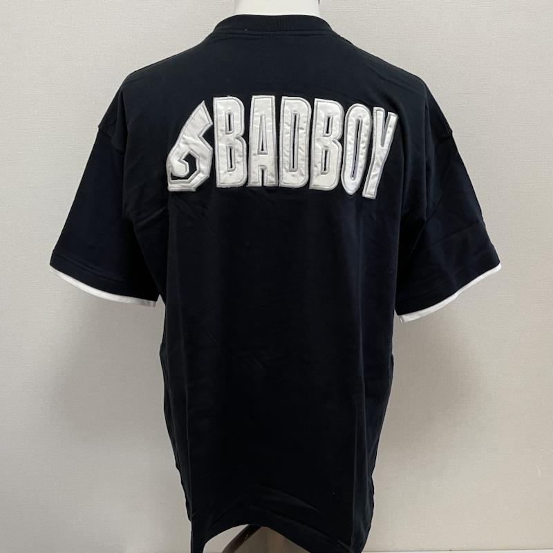 USED 古着 半袖 Tシャツ T Shirt BAD BOY バッドボーイ BS8319 襟・袖口レイヤード ロゴ刺繍 半袖Tシャツ 609