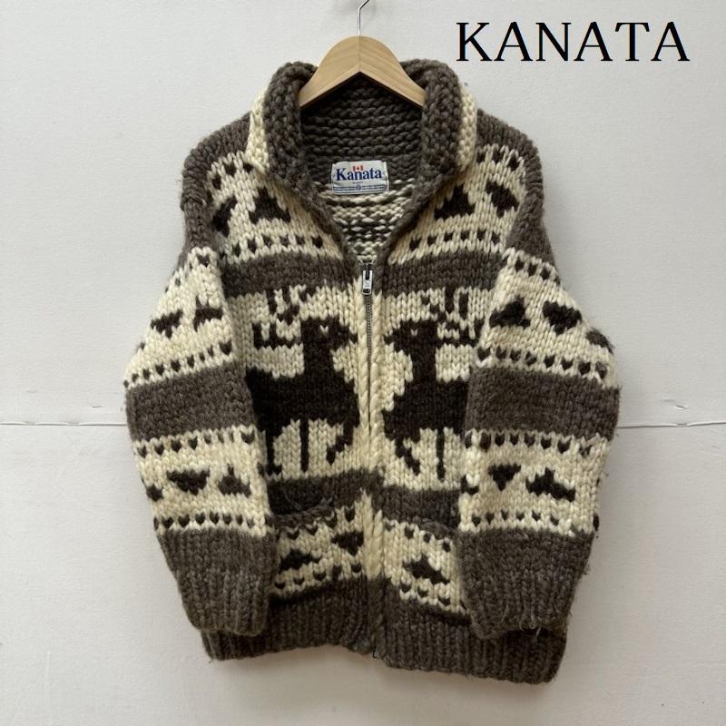 KANATA カナタ ジャンパー、ブルゾン ジャケット、上着 Jacket 厚手 カウチン ニット セーター 10089292 :