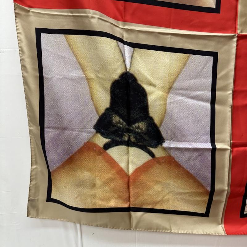 バーバリー ストール一般 ストール Large Scarf Scarf モンタージュ プリント オーバーサイズ スクエア シルク 【モヘヤシルクニットトライアングルストール】 スカーフ 10092058