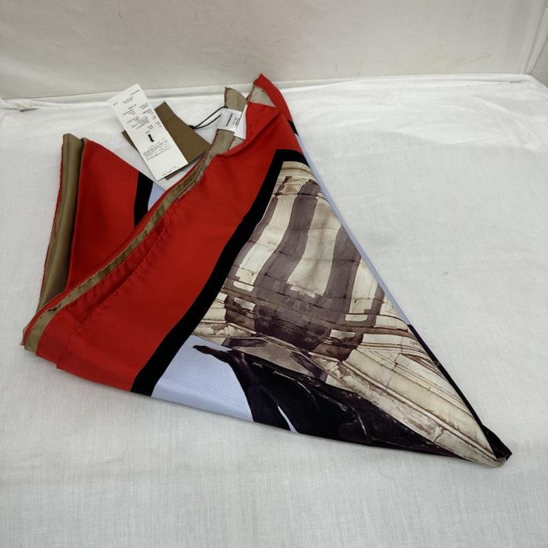 バーバリー ストール一般 ストール Large Scarf Scarf モンタージュ プリント オーバーサイズ スクエア シルク 【モヘヤシルクニットトライアングルストール】 スカーフ 10092058