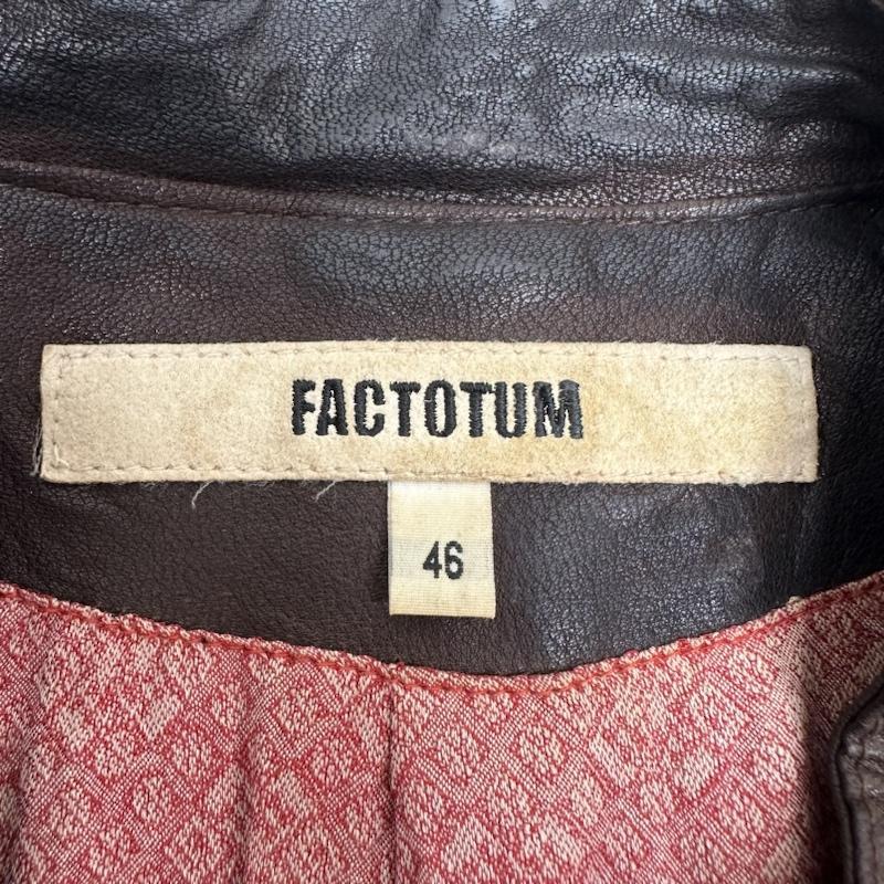 FACTOTUM ファクトタム レザージャケット ジャケット、上着 Jacket シングル ゴート レザー ライダース ジャケット 10096554｜istitch-store｜03