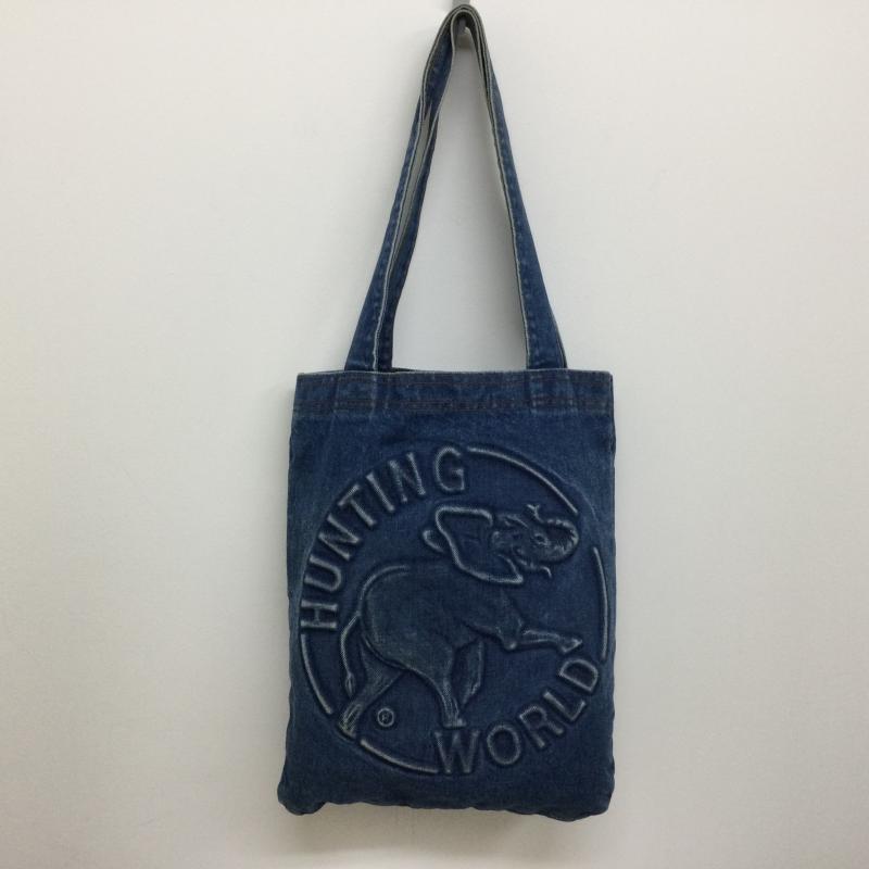 Hunting World ハンティングワールド トートバッグ トートバッグ Tote Bag USA制 エンボスデカロゴ デニム トート