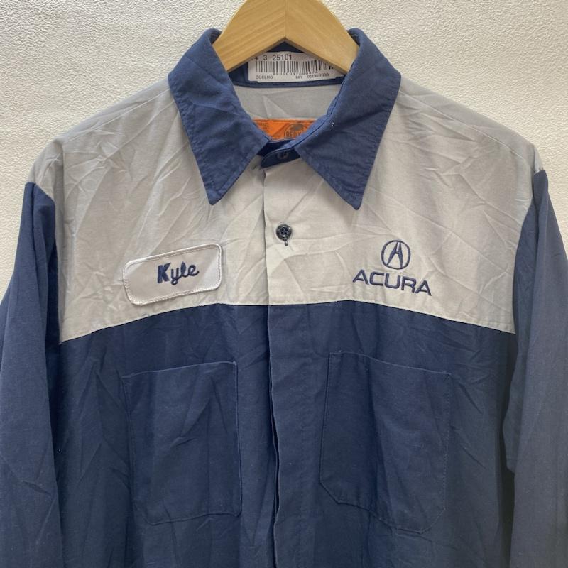 RED KAP レッドキャップ 長袖 シャツ、ブラウス Shirt, Blouse REDKAP 90's 90年代 ワークシャツ ACURA 企業ロゴ ワッペン 襟芯 vintage ヴ 10101896｜istitch-store｜02