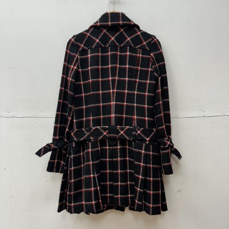 BURBERRY BLUE LABEL バーバリー・ブルーレーベル コート一般 コート Coat E1B07-493-09 ベルト付 格子柄 裾プリーツ ウール コート 10102839｜istitch-store｜02