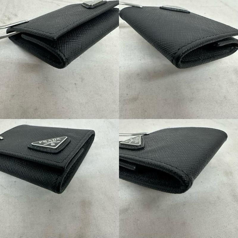 PRADA プラダ コンパクト財布 財布 Wallet Compact Wallet 2MM935 サフィアーノ トライアングル コインケース 10103024｜istitch-store｜10