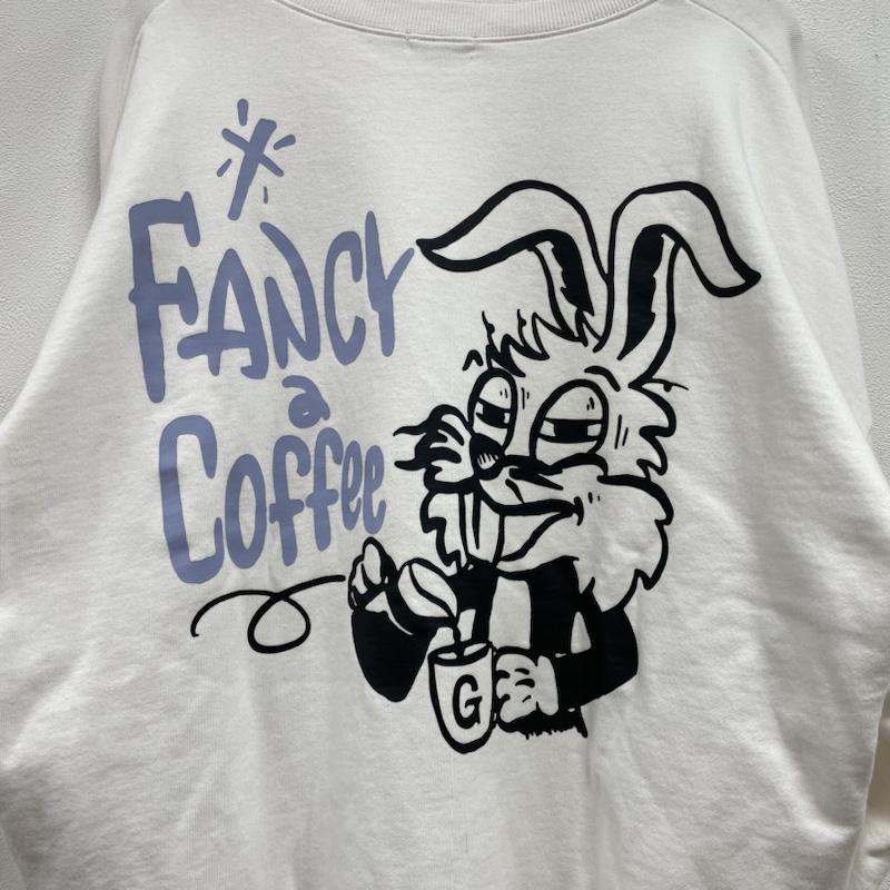 GYDA ジェイダ 長袖 トレーナー Sweat, Sweatshirt GYDA FANCY COFFEE BUNNY 072352726001-01 FREE WHT コットン100％ GGロゴ 10105744｜istitch-store｜05