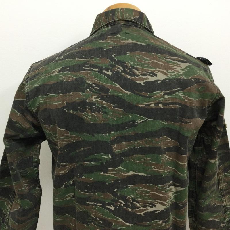 171GWD-SHM01S 17SS BUDS LS COTTON TWILL TIGER STRIPE バッズ タイガーカモストライプ 長袖シャツ ジャケット タグ・袋付 10108524 【Open Collar】
