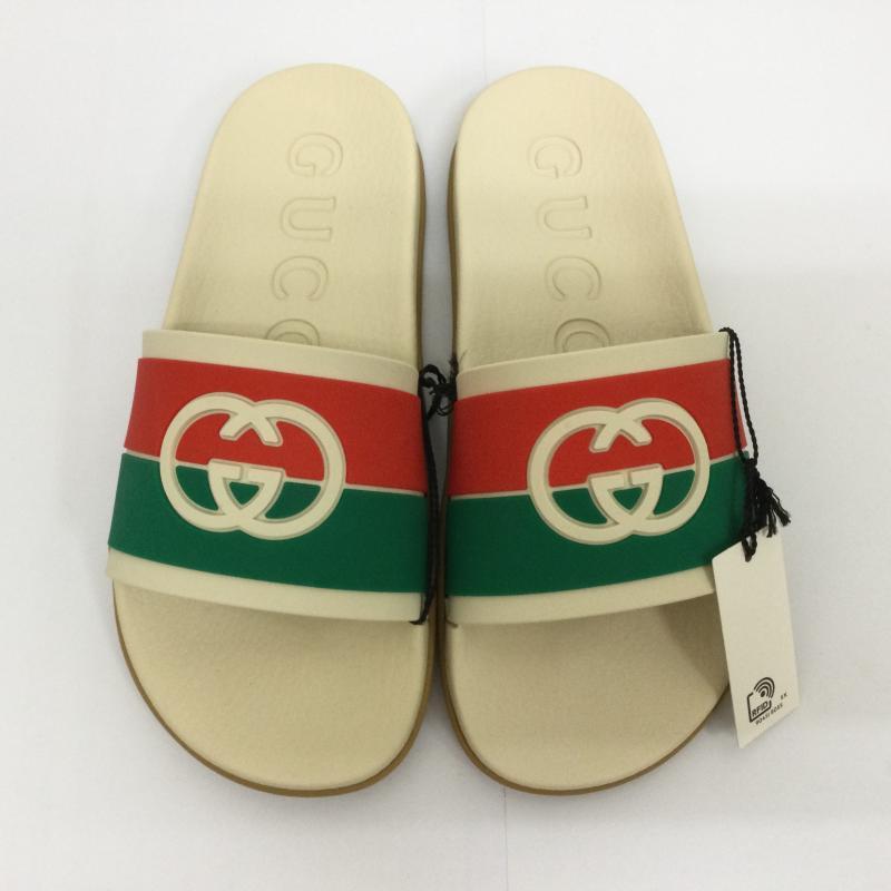 GUCCI】 グッチ ストライプ ラバースライド サンダルS73/FS dynabook