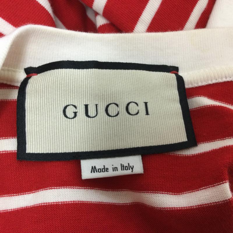 GUCCI グッチ 半袖 Tシャツ T Shirt アンカーパッチ 袖切替 ボーダー柄