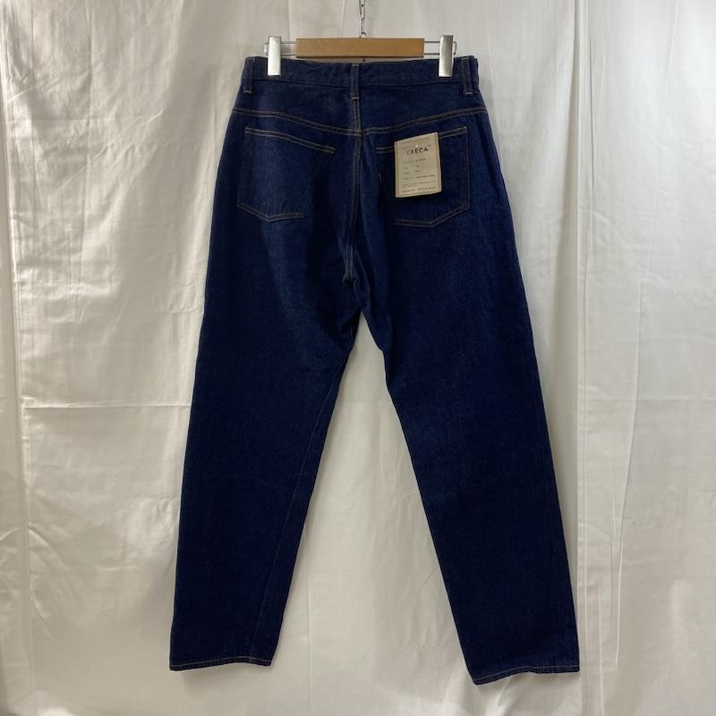 【美品】　YAECA ワイドテイパード　デニム　インディゴ　コットンリネン 美品】 YAECA ワイドテイパード デニム インディゴ コットンリネン