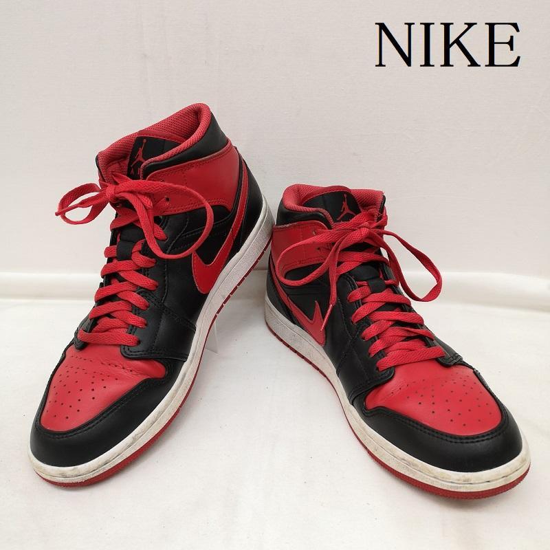 NIKE ナイキ AIR JORDAN 1 MID BRED TOE エア ジョーダン ミッド  