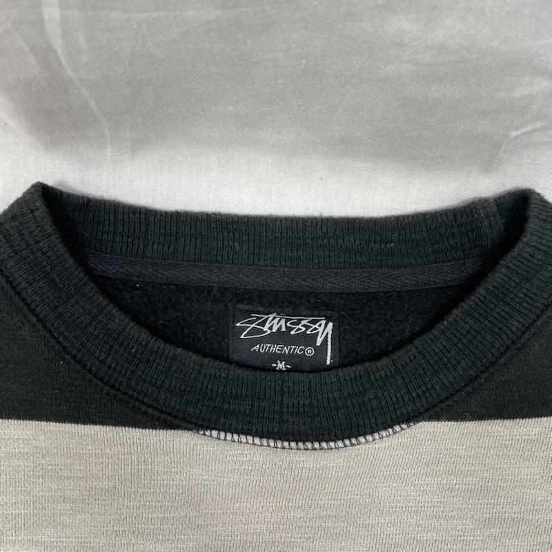 ステューシー STUSSY ボーダー柄 ストライプ スウェット