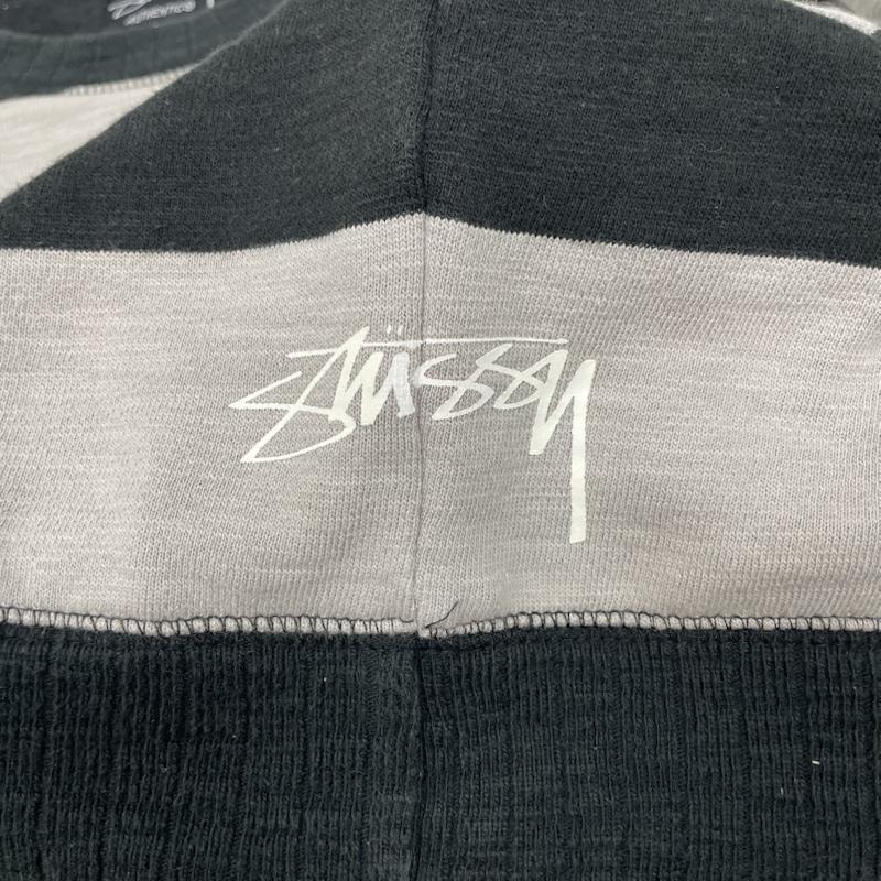 OLD STUSSY ボーダースウェットトレーナー OLD STUSSY オールドステューシー ボーダースウェットL 水色／紫