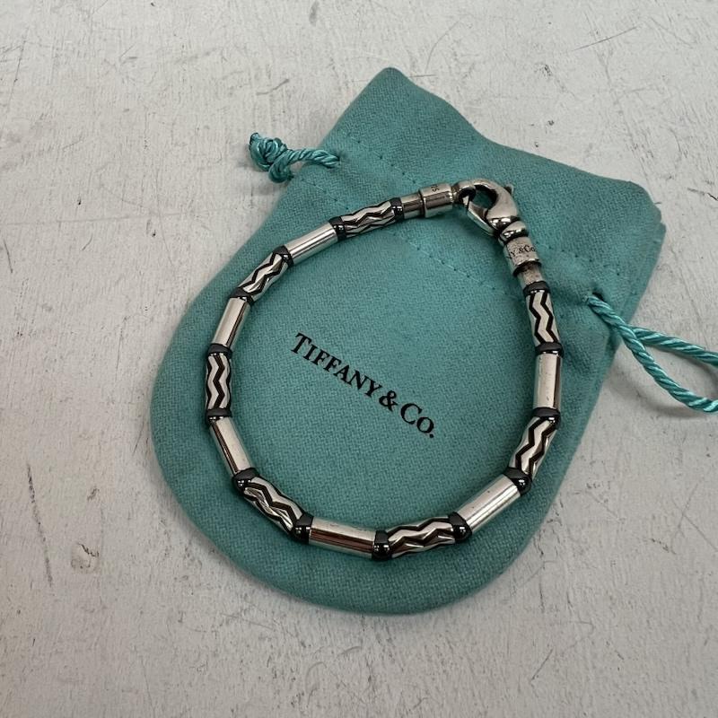 ティファニー TIFFANY アズテック ジグザグ ブレスレット ヘマタイト
