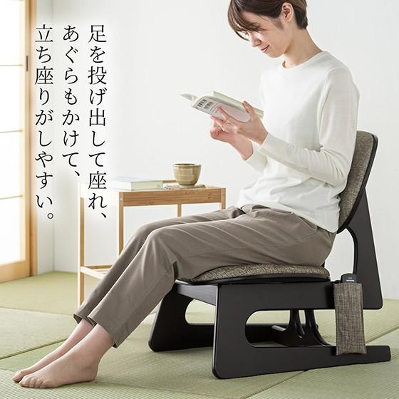 高座椅子 ロータイプ 低座椅子 低い椅子 座敷椅子 和室 高齢者 あぐら 木製フレーム リモコンポケット Yk Sncf015 イス王国 通販 Yahoo ショッピング