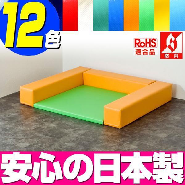 （キッズコーナー 防炎 RoHS適合）ターポリン　ラビットシリーズ　フロアマット1枚　コの字プラン
