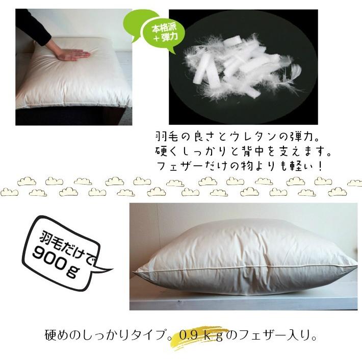 ヌードクッション フェザー＋ウレタン 混合 55cm×55cm